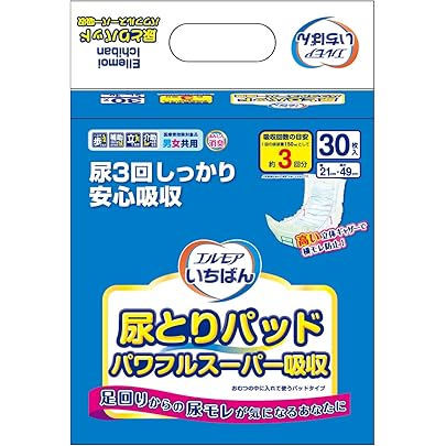 Amazon | エルモアいちばん 尿取りパッド長時間用 24枚 4回吸収 1